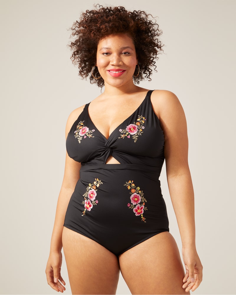 Front of plus size Floral Embroidered One-Piece by City Chic | Dia&Co | dia_product_style_image_id:154125